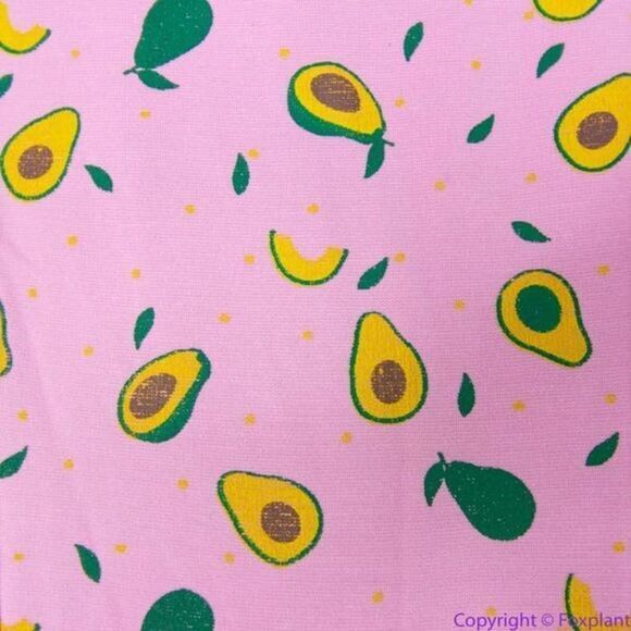 Unique Vintage Gwynnie Bee Avocado summer fruit Pink Fit-And-Flare‎ Dress, M - Picture 14 of 16